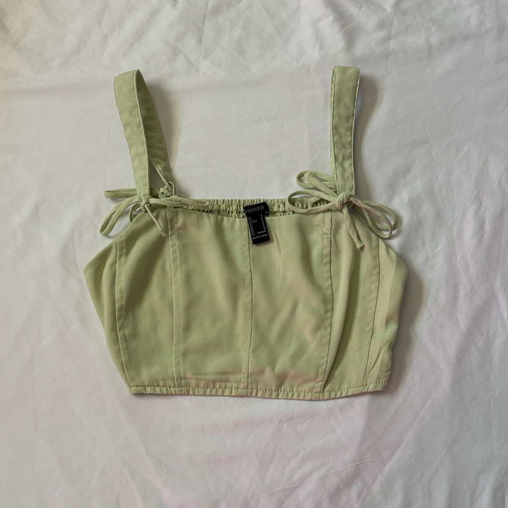 Forever 21 Light Green Crop Top
